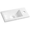Sapho/Aqualine öntöttmárvány mosdó 37x18cm fehér (LM370)
