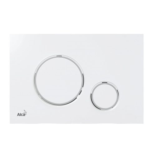 ALCA Nyomólap falsík alatti WC tartályhoz THIN FEHÉR-matt/KRÓM-fényes (M776)