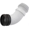 ALCA Flexibilis WC bekötőcső fali WC-hez 90mm x 90-110mm, hossz 450mm, PP,      fehér