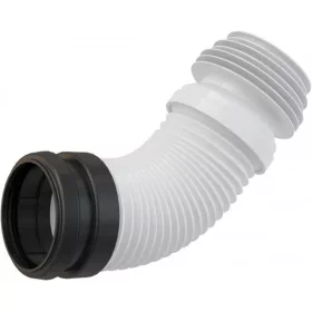   ALCA Flexibilis WC bekötőcső fali WC-hez 90mm x 90-110mm, hossz 450mm, PP,      fehér