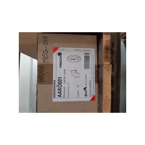 Tricox kémény ív 90 fokos, alumínium 125/80 (AAKÖ601C)