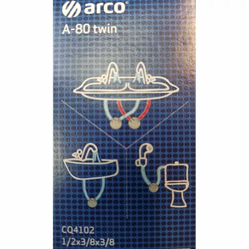 Arco TWIN kombinált sarokszelep CQ4102 1/2"x3/8"x3/8"