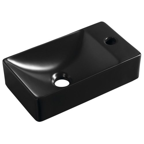 Sapho SMALL MARGITHA kerámiamosdó matt fekete 38x22cm jobbos (MGT3822B)