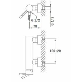   Teka Alaior XL fali zuhanycsaptelep szett nélkül 22.231.02.00 Kiárusítás!