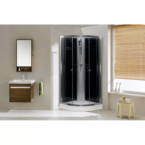 Niagara NICOLE BLACK komplett íves zuhanykabin 90x90x208 cm