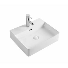   Niagara ISABEL szögletes pultra vagy falra szerelhető mosdó 50x40x12,5 cm