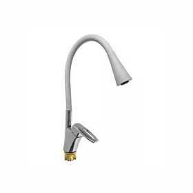   Zegor álló mosogató csaptelep króm (35) szürke flexibilis kifolyócsővel