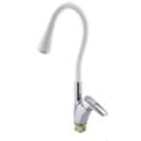   Zegor álló mosogató csaptelep króm fehér (35) flexibilis kifolyócsővel
