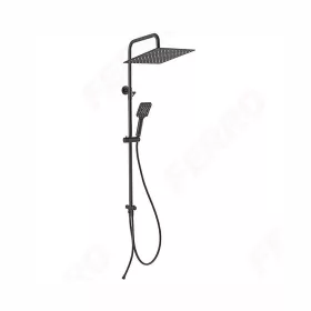   Ferro WIZARD SQUARE PRO zuhanyszett fejzuhannyal, fekete NP48-BL