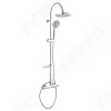 Ferro TRINITY zuhanyrendszer termosztátos csapteleppel fej-és kézizuhannyal kerek NP71-TRM7U