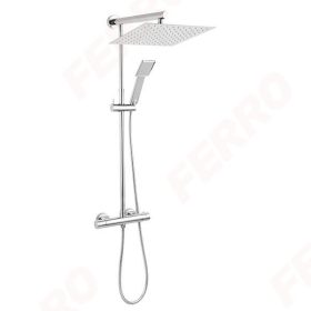   Ferro TREVI SQUARE zuhanyrendszer termosztátos csapteleppel NP75SQ-TRV7U