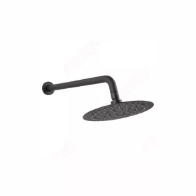  Ferro Fém fejzuhany zuhanykarral, 200 mm, slim, fekete NPT11BL