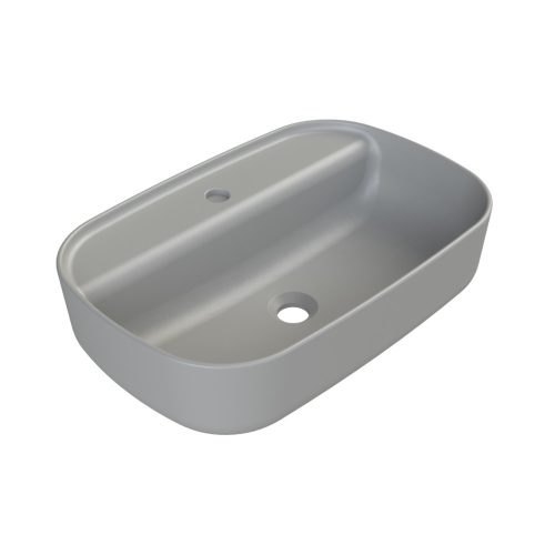 CeraStyle AQUA PULTRA ültethető Top Counter porcelán mosdó MATT SZÜRKE 60x40cm