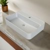 CeraStyle HERA PULTRA ültethető Top Counter porcelán mosdó MATT FEHÉR 60x42cm
