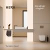 CeraStyle HERA PULTRA ültethető Top Counter porcelán mosdó MATT FEHÉR 60x42cm
