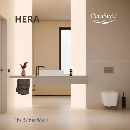 CeraStyle HERA PULTRA ültethető Top Counter porcelán mosdó MATT FEHÉR 60x42cm