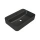 CeraStyle HERA PULTRA ültethető Top Counter porcelán mosdó MATT FEKETE 60x42cm