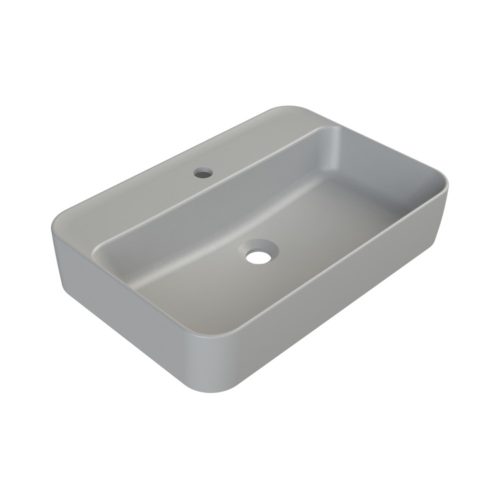CeraStyle HERA PULTRA ültethető Top Counter porcelán mosdó MATT SZÜRKE 60x42cm