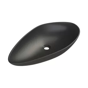   CeraStyle OLIVE PULTRA ültethető Top Counter porcelán mosdó MATT FEKETE 60x35cm