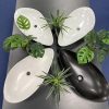 CeraStyle - Top Counter pultra ültethető porcelán mosdó - OLIVE - MATT ANTRACIT - fekete -75 x 38 cm