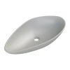 CeraStyle - Top Counter pultra ültethető porcelán mosdó - OLIVE - MATT SZÜRKE - 75 x 38 cm