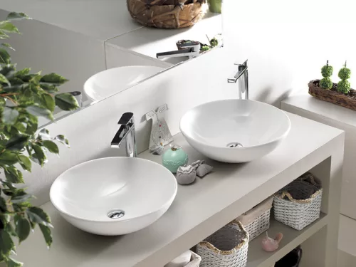 CeraStyle - Top Counter pultra ültethető porcelán mosdó - ZERO - O - O 46 cm