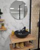 CeraStyle - Top Counter pultra ültethető porcelán mosdó - ZERO - O - MATT ANTRACIT - O 46 cm