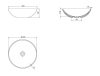 CeraStyle - Top Counter pultra ültethető porcelán mosdó - ZERO - O - MATT ANTRACIT - O 46 cm