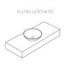 CeraStyle - Top Counter pultra ültethető porcelán mosdó - ZERO - O - MATT ANTRACIT - O 46 cm