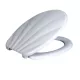 WC ülőke KAGYLÓS forma, fehér, duroplast, Soft Close (P-07D)