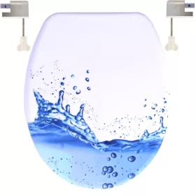 WC ülőke Kék CSOBBANÁS, duroplast, Soft Close (P-E)