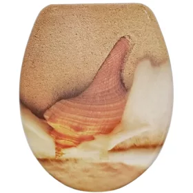 WC ülőke Bézs KAGYLÓS, duroplast, Soft Close (P-L)