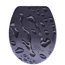 WC ülőke SZÜRKE vízcseppes, duroplast, Soft Close (P-V)
