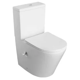   Sapho PACO RIMLESS monoblokkos WC CSAPTELEPPEL, bidézuhannyal, 38x64cm,         duálgombos, fehér, ülőke nélkül