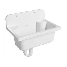   Aqualine-Sapho Fali kiöntő szifonnal, 55x37cm, PVC fehér (PI5052)