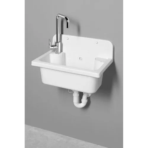 Aqualine-Sapho Fali kiöntő szifonnal, 55x37cm, PVC fehér (PI5052)
