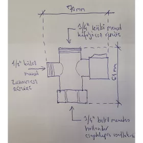 KMT zuhanyváltó félfordítós kerámiabetéttel