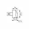 Ferro Fali zuhanycsatlakozó (G1/2) zuhanycsőhöz PKN11