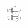 Ferro Fali zuhanycsatlakozó (G1/2) kézizuhany-tartóval, zuhanycsőhöz PKN15