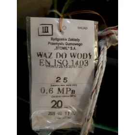 d25x34 mm Stomil víztömlő 6 bár