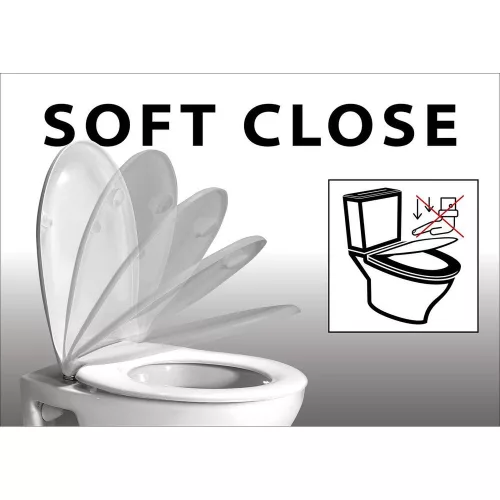 Sapho/Aqualine CARLO WC-ülőke SLIM Soft Close Easy Take (PRX.101.855)