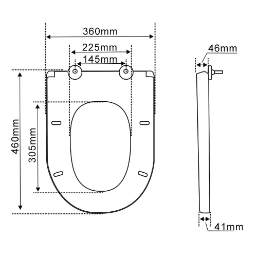 Aqualine-Sapho HYGIE WC ülőke Softclose PS104