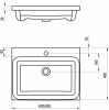 Ravak Comfort 800 fehér kerámia mosdó 800x460x30 mm XJX01280001