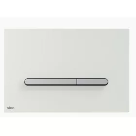   ALCA Nyomólap falsík alatti WC tartályhoz FLAT GLASS üveg-FEHÉR (RAY-GL1200)
