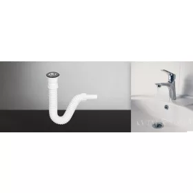   TEXO mosogató szifon flexibilis csővel - O 1" x 0,5 m x O 40/32 mm