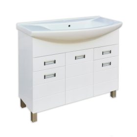   Viva Style SZQUARE 100 lábon álló fürdőszobabútor Sanovit Zenon 6095 porcelán mosdókagylóval 100cm