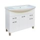 Viva Style SZQUARE 100 lábon álló fürdőszobabútor Sanovit Zenon 6095 porcelán mosdókagylóval 100cm