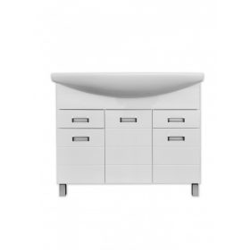   Viva Style SZQUARE 100 lábon álló fürdőszobabútor Sanovit Zenon 6095 porcelán mosdókagylóval 100cm