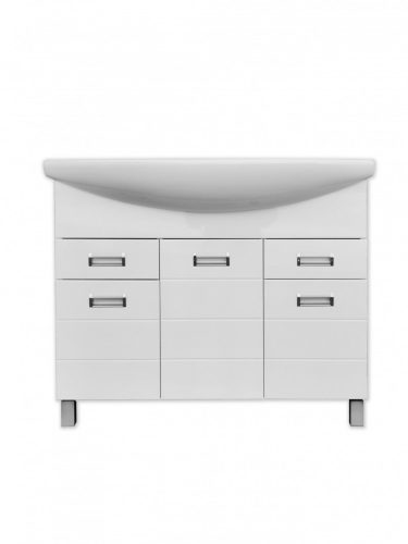 Viva Style SZQUARE 100 lábon álló fürdőszobabútor Sanovit Zenon 6095 porcelán mosdókagylóval 100cm