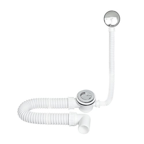 TEXO KLIKK- KLAKK króm - sr. kád le- és túlfolyó flexibilis csővel - O 5/4" x 0,5 m x O 40 mm